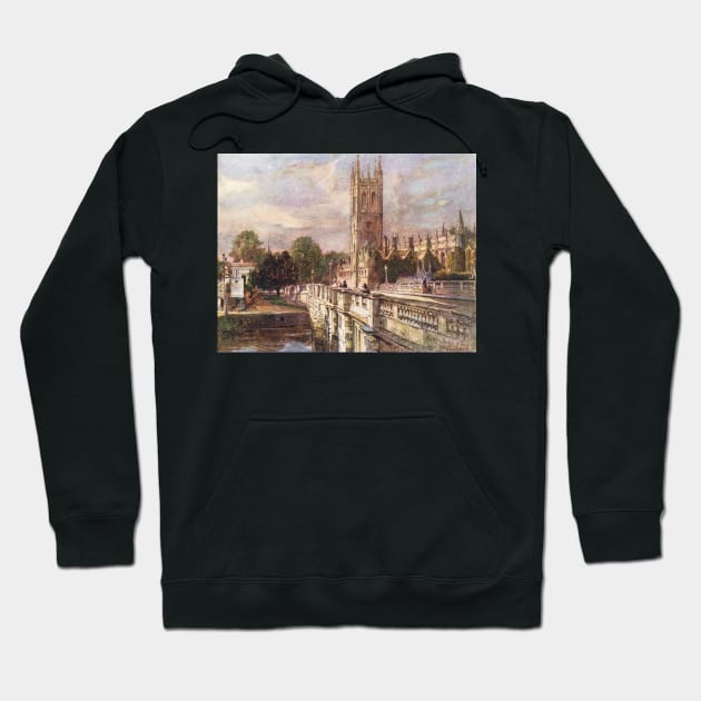 Magdalen tower & bridge, Oxford 1900s Hoodie by artfromthepast